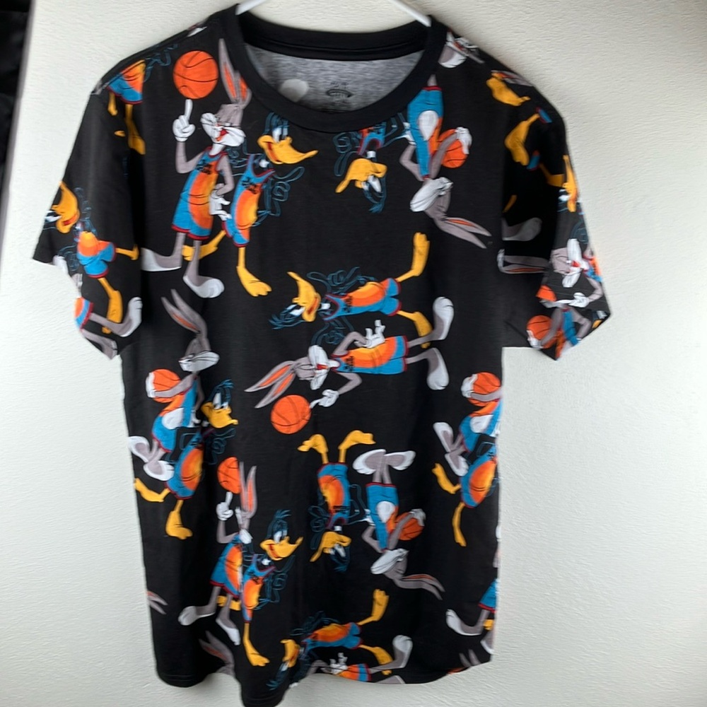 Space Jam All Over Print T-Shirt Size Large Excellent Condition